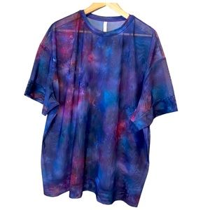 Athleta Mesh Oversized Print Tee